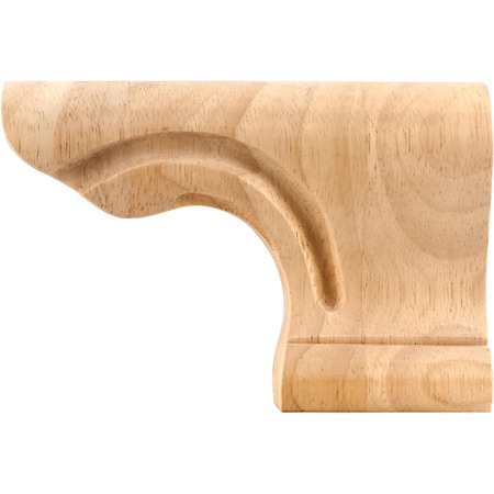 Hardware Resources 6" Wx1-1/8"Dx4"H Oak Right Rounded Pedestal Foot PFR-OK